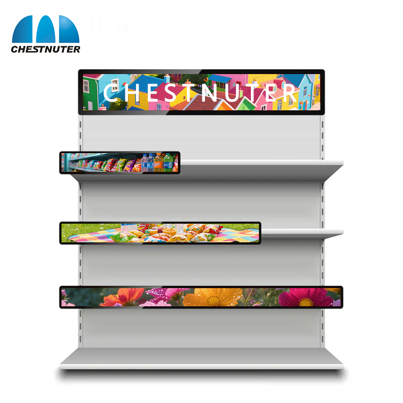 23.6 Inch LCD Stretched Advertising Display Shelf Product Promotion Banner Screen