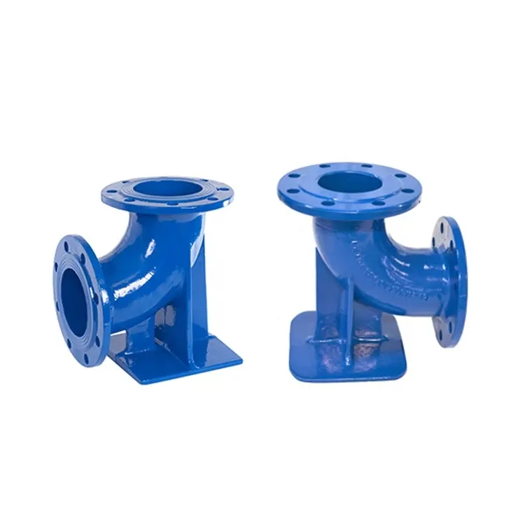 ISO2531 Fbe Coated Ductile Cast Iron Double Flange Duckfoot Bend Elbow