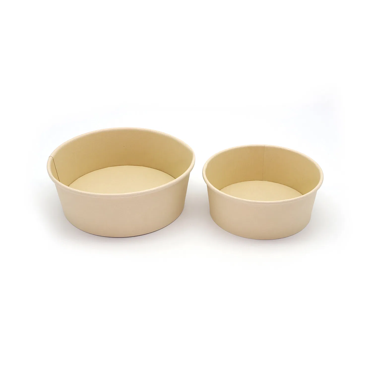 Biodegradable Disposable Kraft Paper Hot Soup Bowl with Pet Lid Salad Bowl