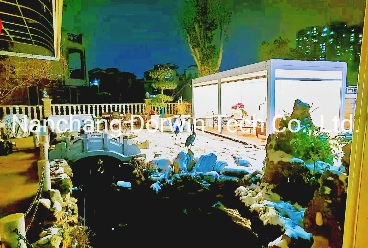 Wall-Mounted Party Wedding Tent Awning Car Parking Shed Louver Roof Aluminum Pergola