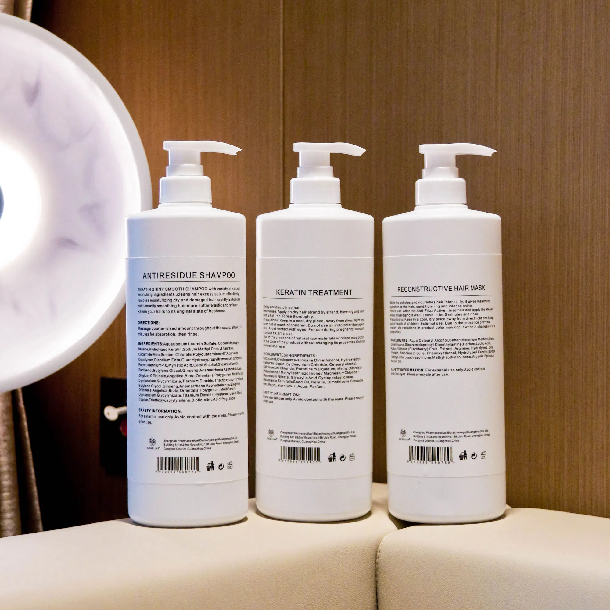 Wholesale Professional Salon Brazilian Keratin Hair Straightening Cream Hair Care 1000ml Protein Keratin Treatment Shampoo Mask for Damaged Hair