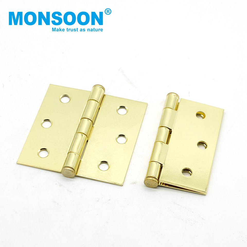 Hardware Heavy Duty Custom Size Sliver Black Brass Color Wooden Aluminium Door Cabinet Hinge Iron Butt Pivot Door Hinges with Screws