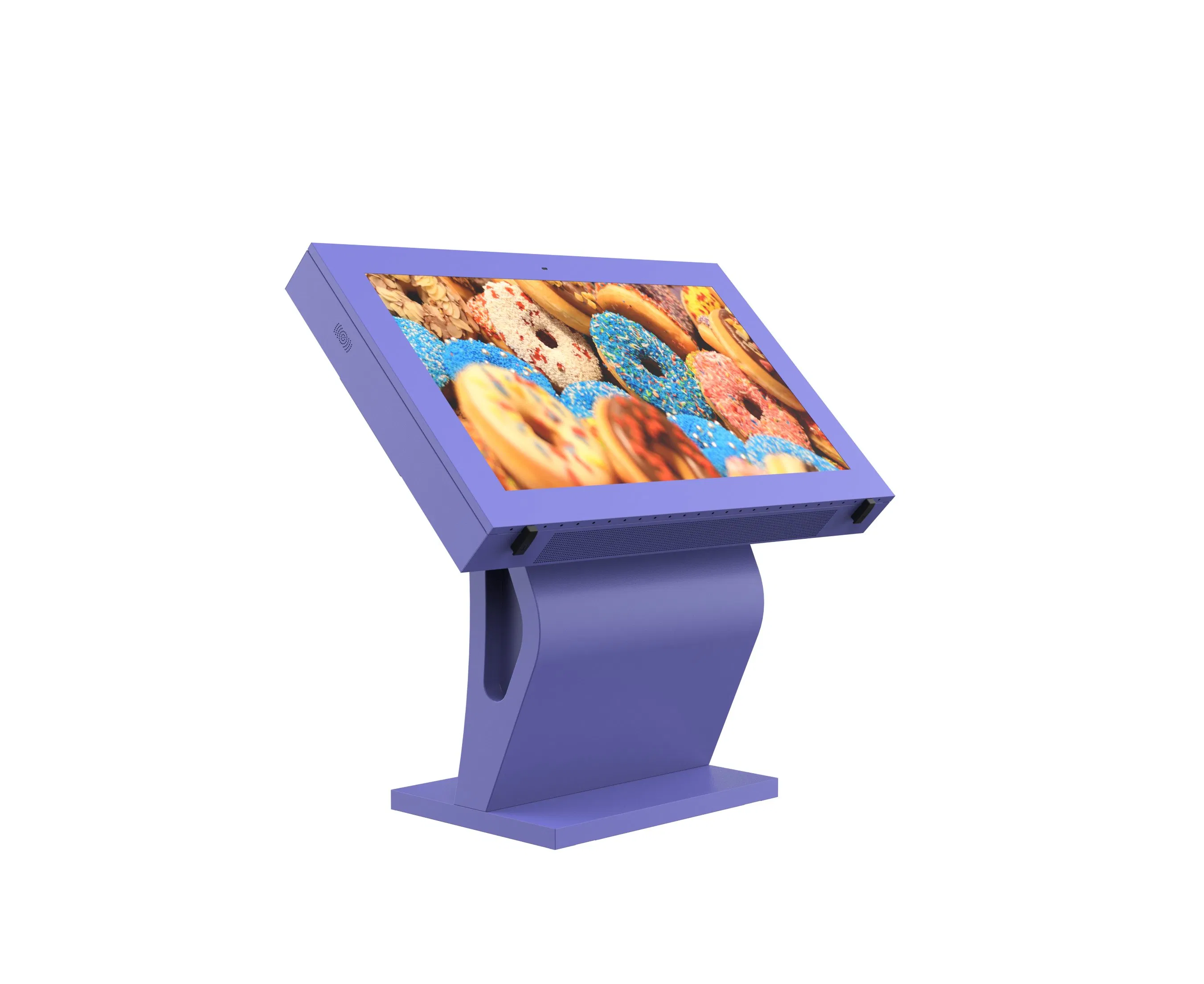 65 Inch K Type Self Service Kiosk Information Display Kiosk Floor Stand Touch Screen Digital Kiosk