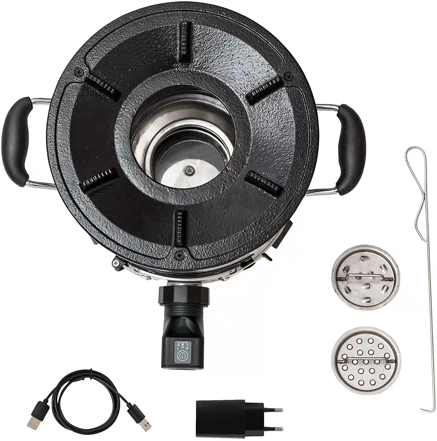 Fan Stove Burn Pellet and Charcoal