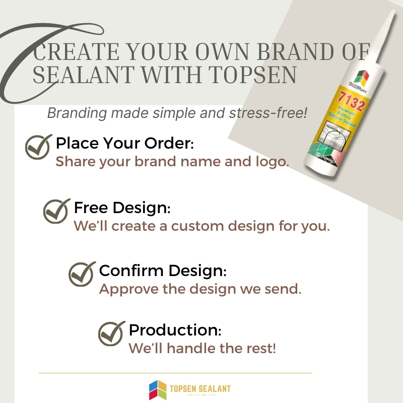 China Supplier 100% Silicone Sealant Topsen 680 OEM ODM Available