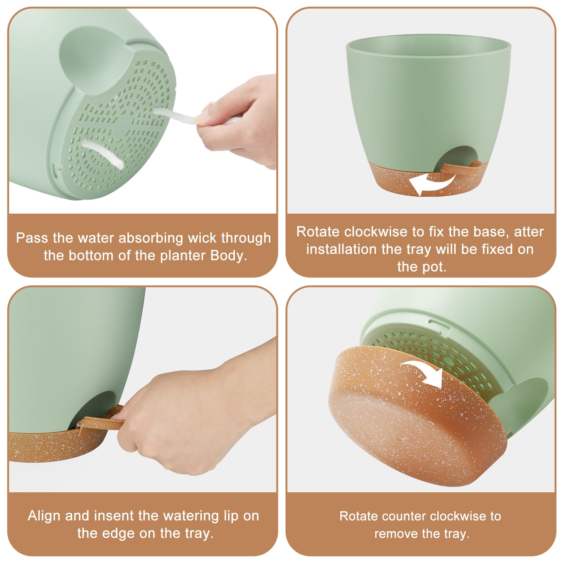 Горшок садовый P78 с автополивом дренажом блюдце