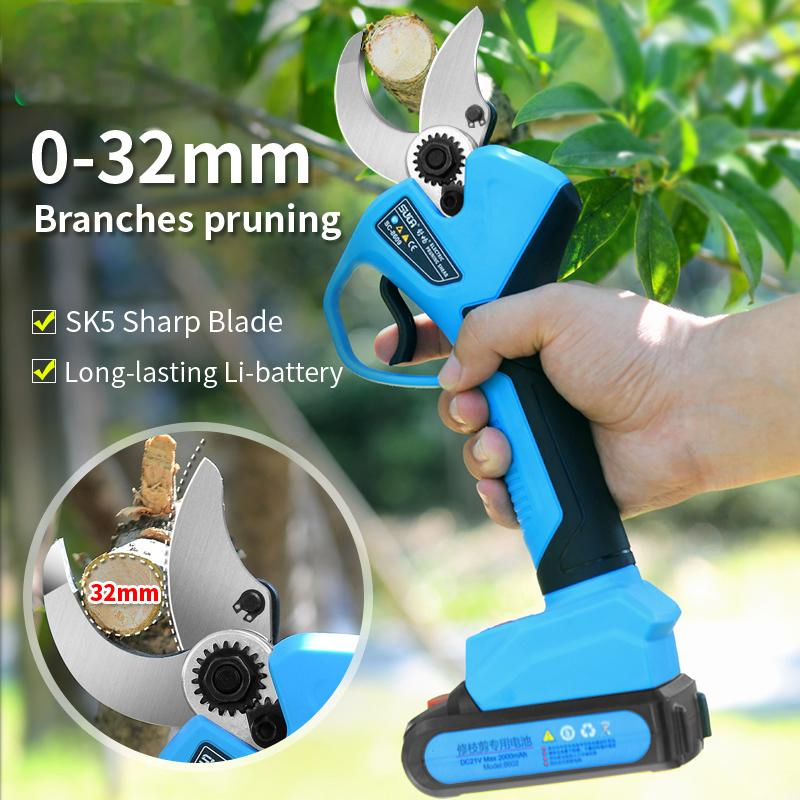 Best Electric Pruner Cordless Rechargeable Power Garden Pruning Shear Electric Scissors