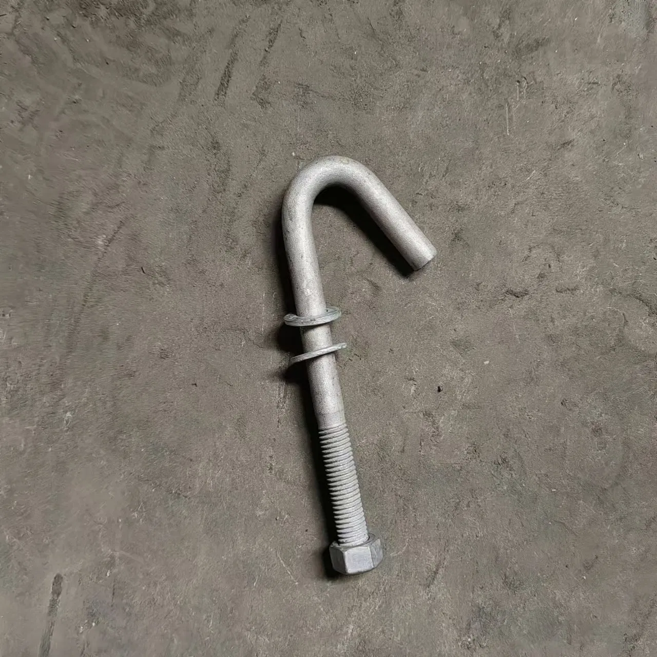 Factory Price Galvanized Steel J Foundation Bolt Hook Bolt with Nuts and Gaskets