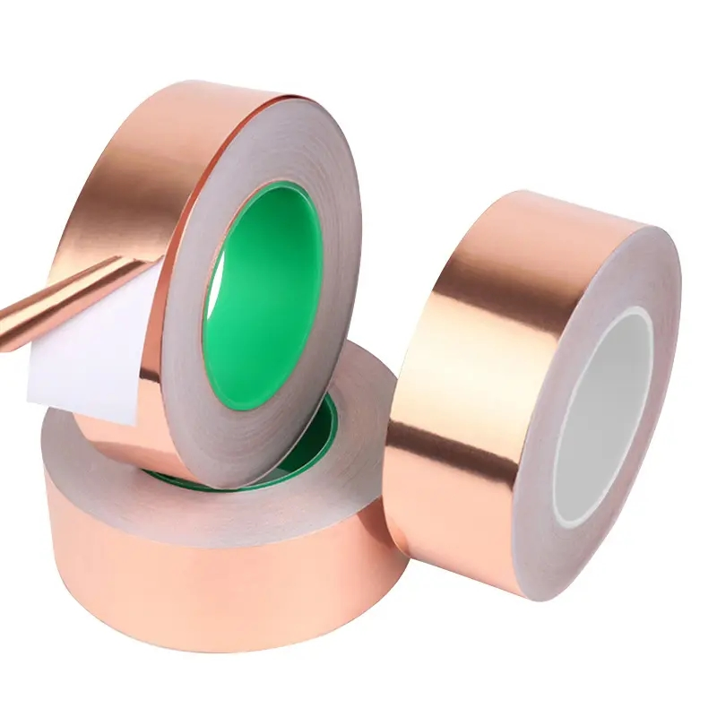 Custom Width Pure Copper Conductive Tape 0.09mm Thickness Copper Foil Tape Roll