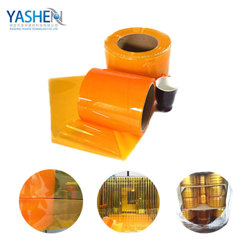 Smooth Orange Transparent Super Clear Plastic Industrial PVC Clear Sliding Curtain