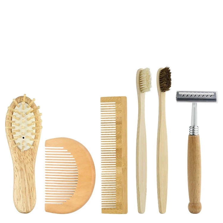 Eco Bamboo Toothbrush Wooden Comb Biodegradable Eco Friendly Hotel Amenities
