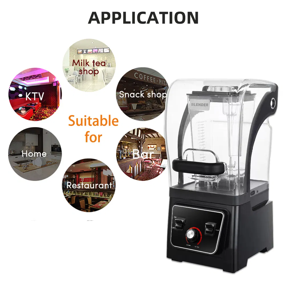 2025 2HP Powerful High Quality Juice Smoothie Sound Enclosure Commercial Blender