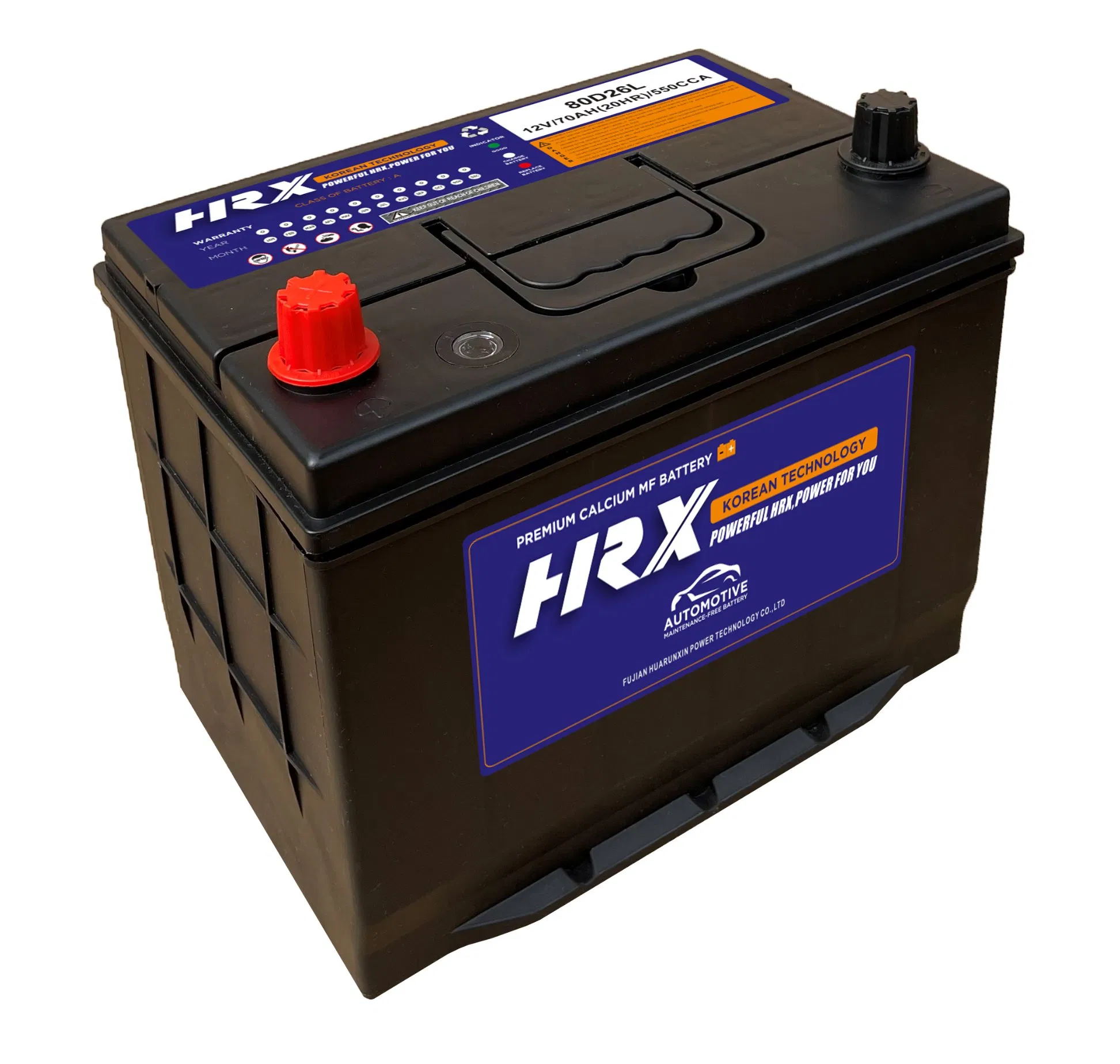 Maintenance Free Automotive Battery 80D26 12V 70Ah