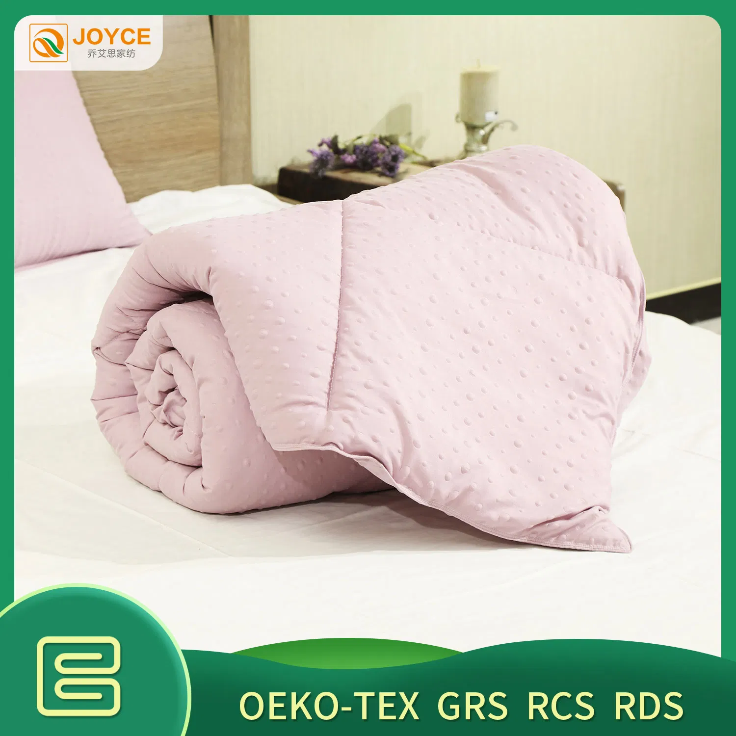 Solid Color Green Pink Seersuckers Bedspread Duvet Bedding Set for Home Hotel Use