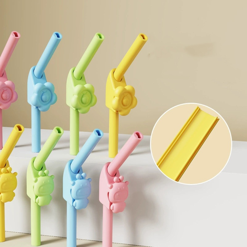 Dishwasher Safe Reusable Silicone Drink Straws Food Grade Baby Silicone Straws