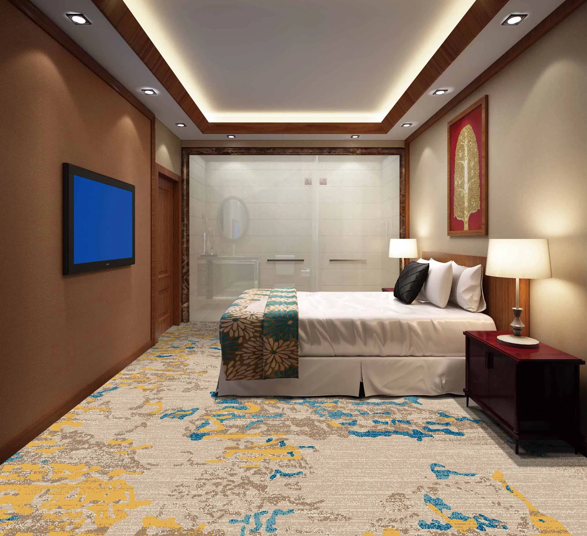 High Quality Machine Woven Washable Anti-Slip Modern Home Hotel Bedroom Carpet