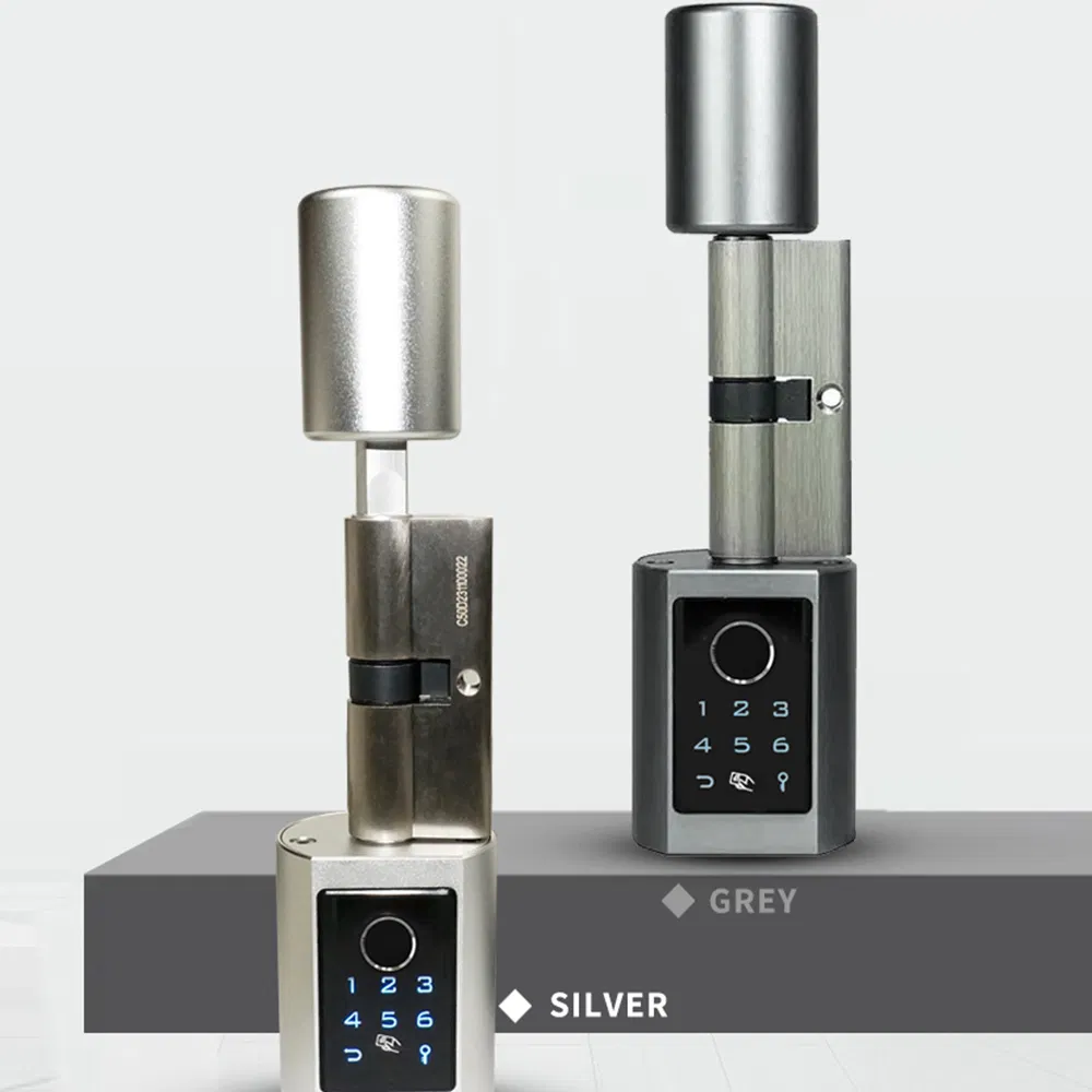 Euro Door Lock Easy Installation Digital Keypad Tuya APP Smart Cylinder for Card Key Unlocking