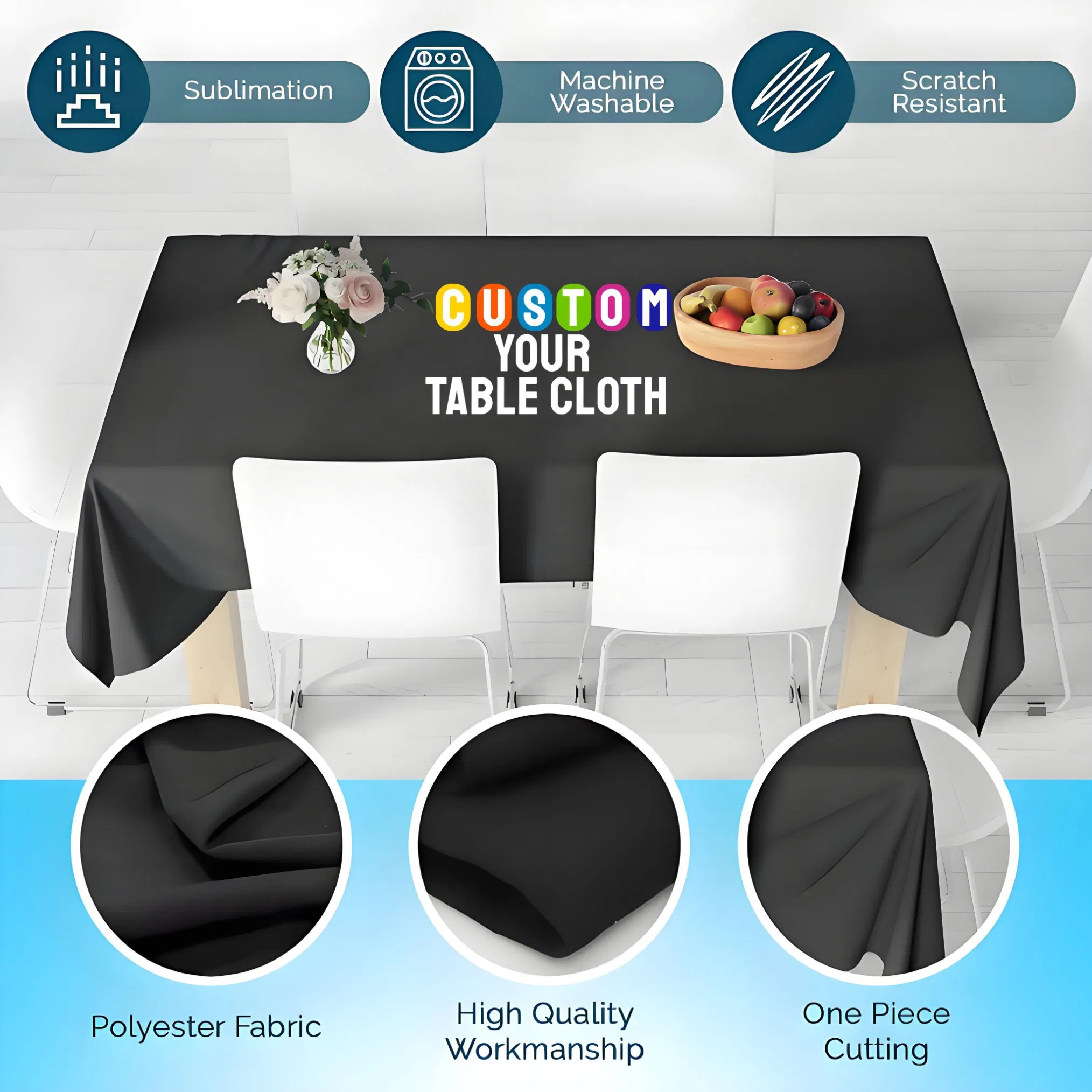High-Quality Trade Show Table Cover with Your Logo