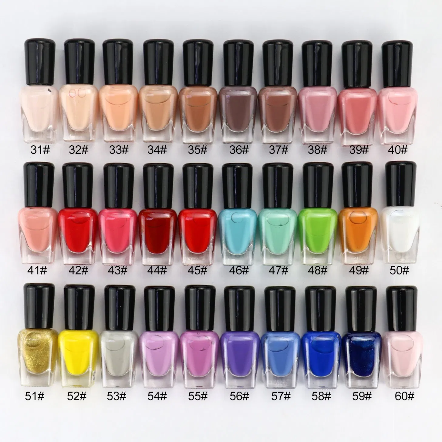 Vibrant Non-Toxic Gel Nail Polish Set in Multiple Colors