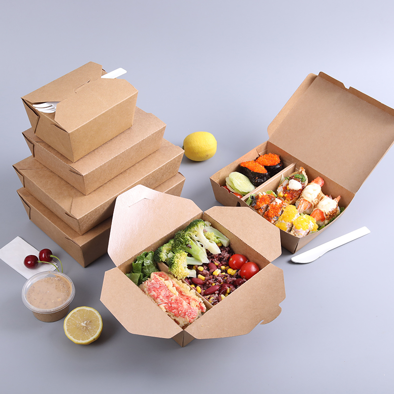 Disposable Kraft Take Away Box for Food Packaging