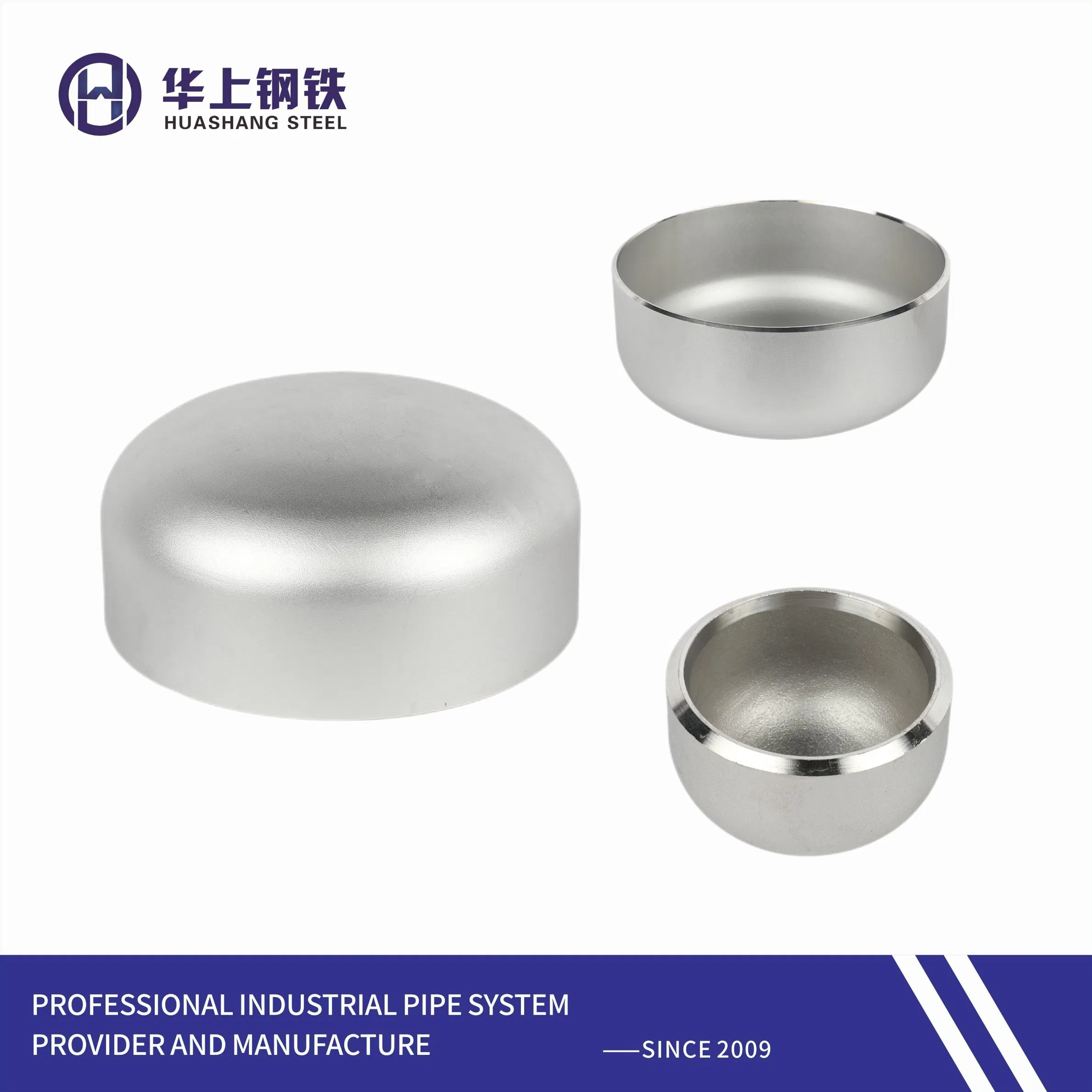 Hot Rolled Butt Welded Steel Pipe End Caps for Industrial Equipment Utilities Pipe Fitting Cap