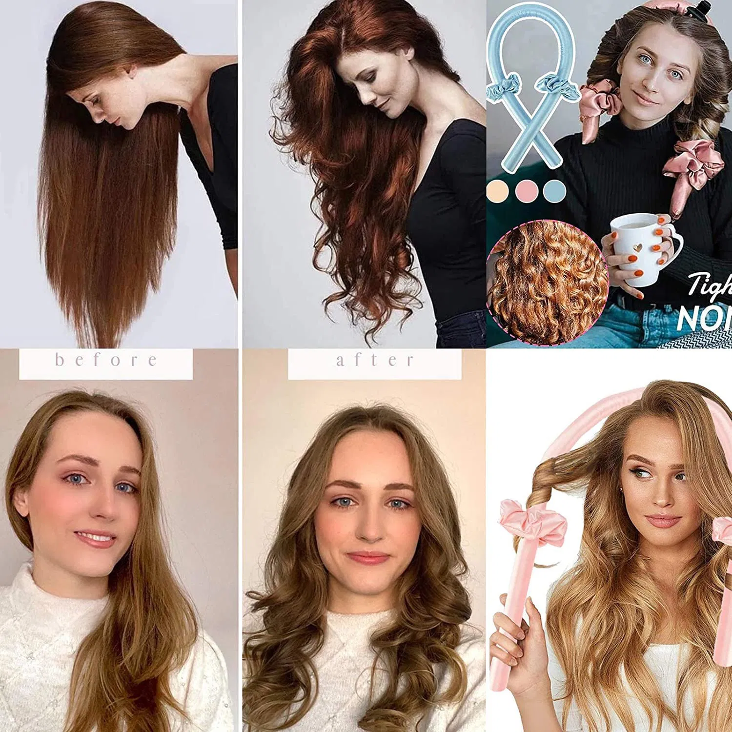 Бигуди без нагрева Portable Heatless Curling Rod Headband