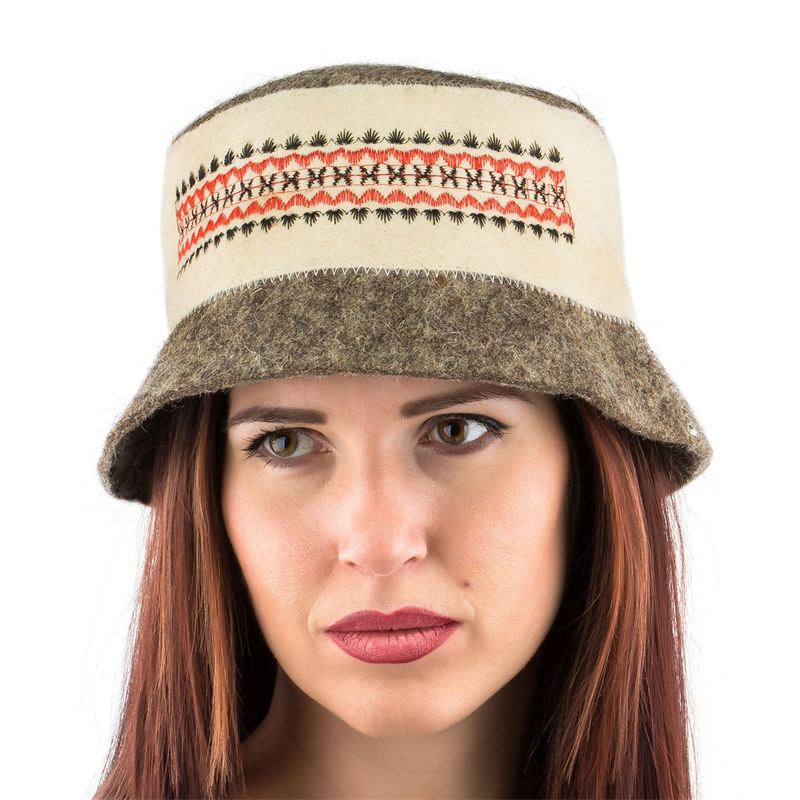 Direct-Manufacturer Wool Felt Sauna Cap - 2mm Thickness & 100% Natural Dye Options