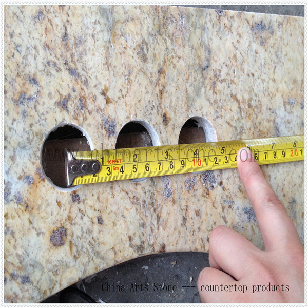 Chinese Golden Granite Bathroom Vanity Top Countertop