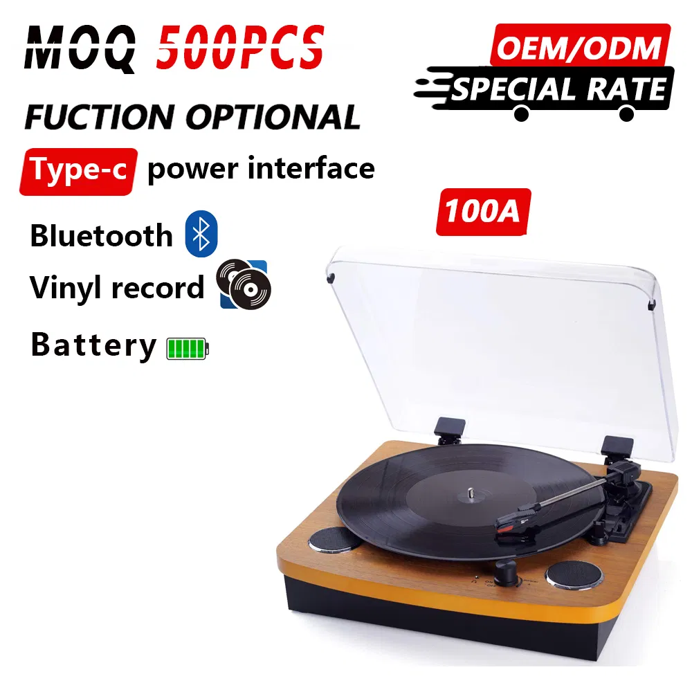 Грамофон с Bluetooth и Type-C, современный дизайн