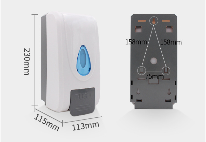 Wall Mount Soap Dispenser with Hand Sanitizer for Hotel Toilet Room Using