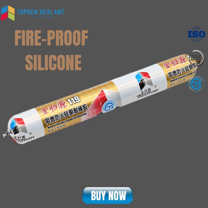 China Best Sell 300ml Fireproof Silicone Sealant with Excellent Resistance to Fire