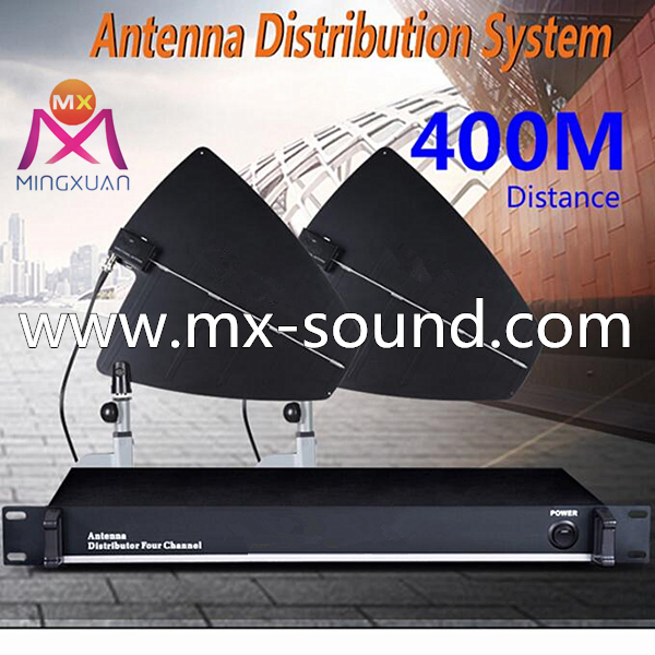 Stage UHF Wireless Microphone Professional 400m Antenna Amplifier