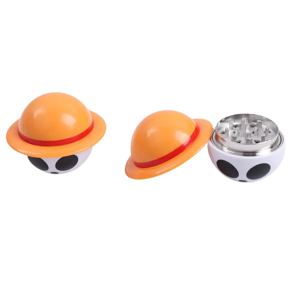 One Piece Luffy-Shaped Spherical Plastic Zinc Alloy Herb Grinder