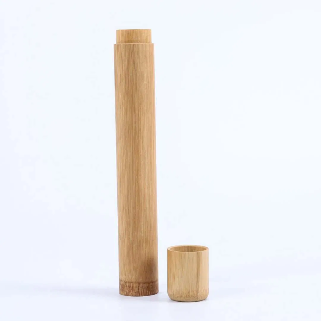 100% Biodegradable Bamboo Toothbrush Travel Case Amazon Hot Selling Bamboo Products
