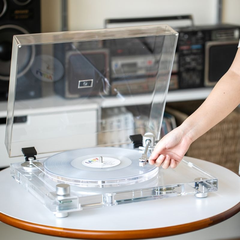 Прозрачный виниловый проигрыватель Hi-Fi X10