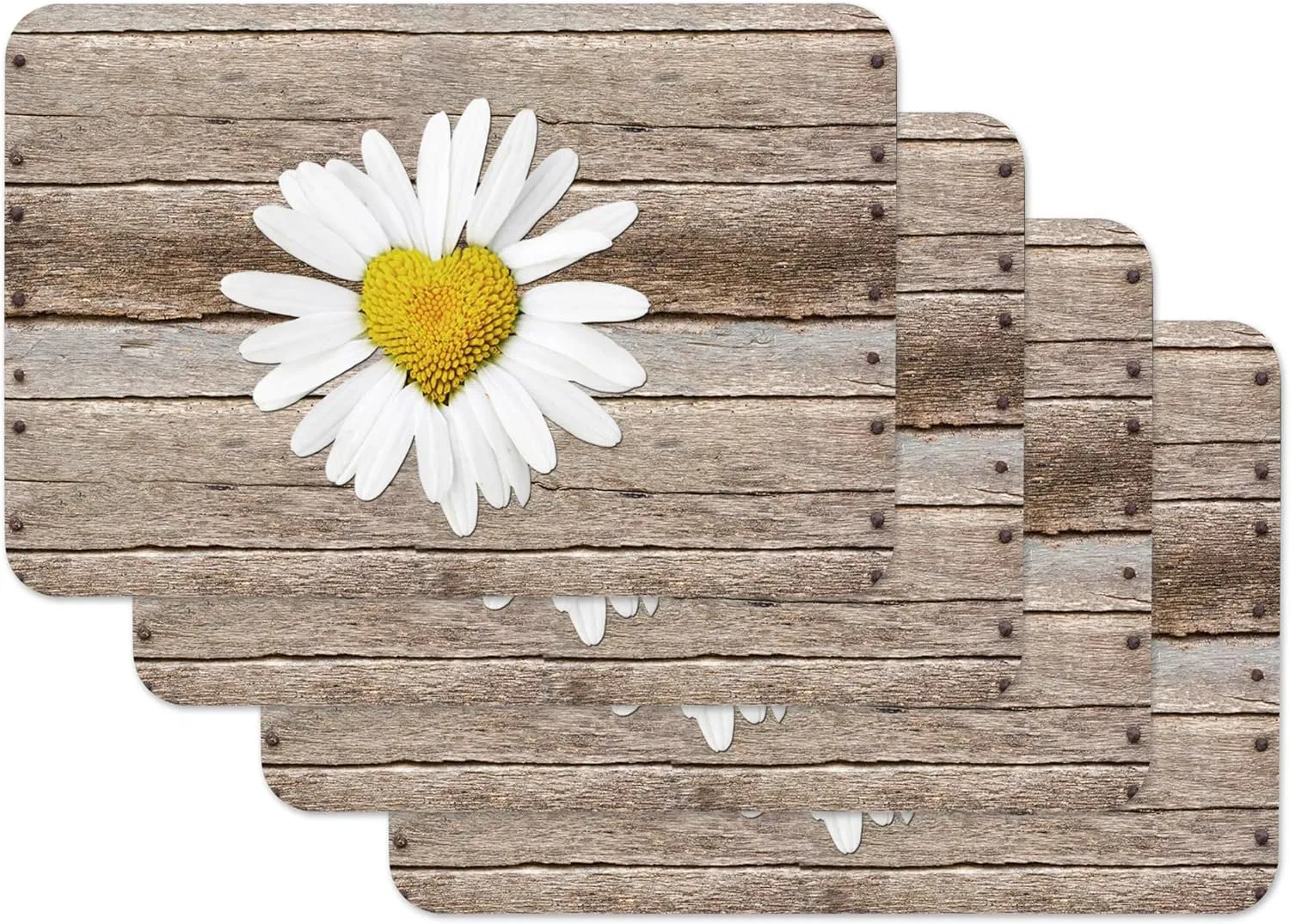 Wipe Clean Food Safe Dining Table Mats Plate Coasters Placemats for Dining Room