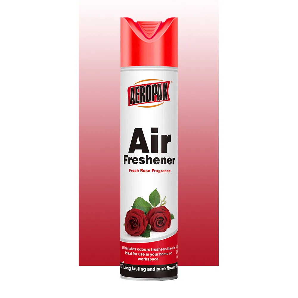 Aeropak 330ml Aerosol Rose Scent Pattern Home Use Scents Stocked Feature High Quality Eco-Friendly Liquid Air Fresheners Spray