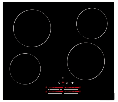 Best Selling Easy to Clean Kitchen Built-in Infrared Cooker Black Glass Ceramic Burner Integrated Electric Hob with Certificate