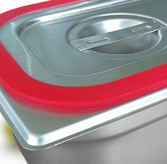 Heavybao Stainless Steel Silicone Lid Cover Food Pan for Restaurant Hotel