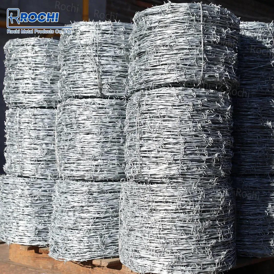 High Quality Bwg14×14 Twisted Galvanized Barbed Wire for Perimeter Protection with High Tensile Strength