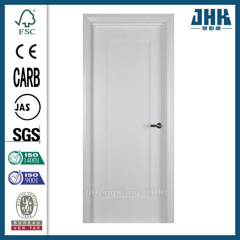 Jhk-001 Solid Core Wooden Interior Smooth White Primer Doors