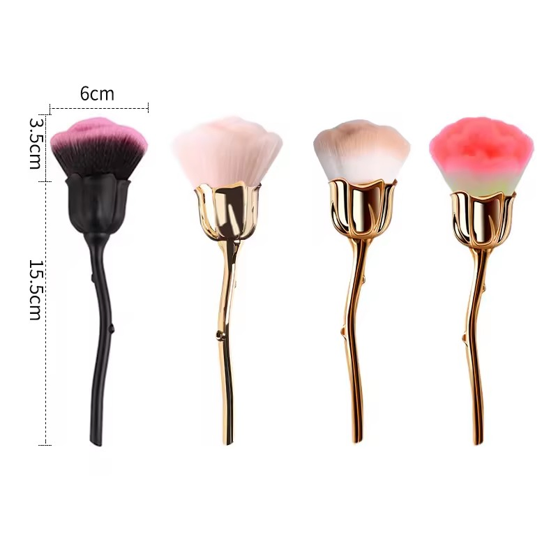 Rose Flower Head Blush Powder Makeup Brush Nail Art Dust Brush