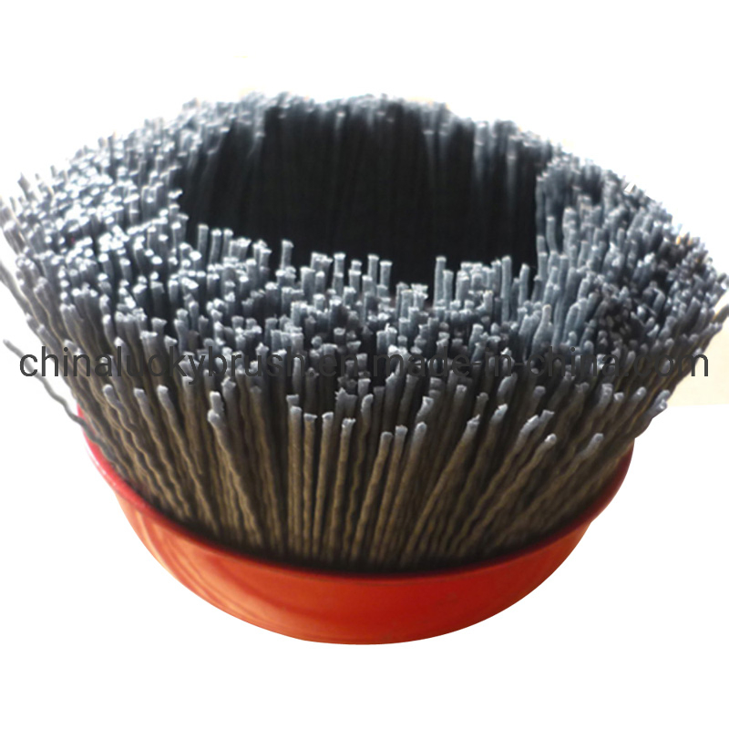 6 Inch Red Colour Nylon Abrasive Cup Brush (YY-235)