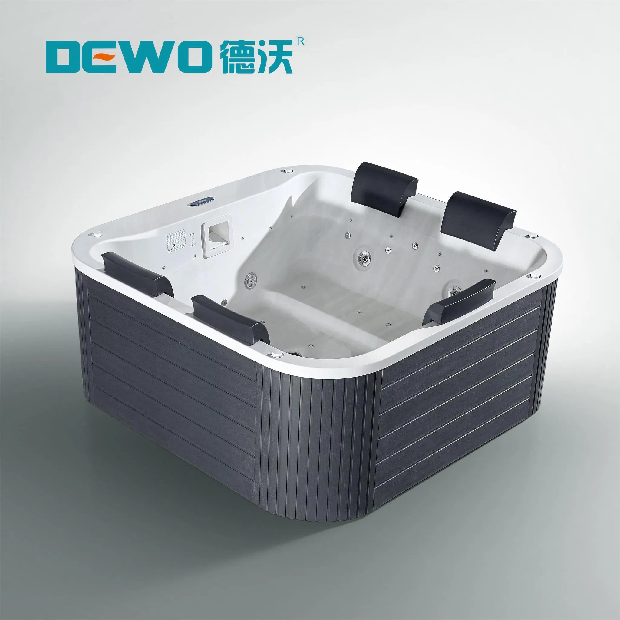 Garden Jacuzzis SPA Square Acrylic Freestanding Hot Tub for Five-Ultimate Outdoor Relaxation