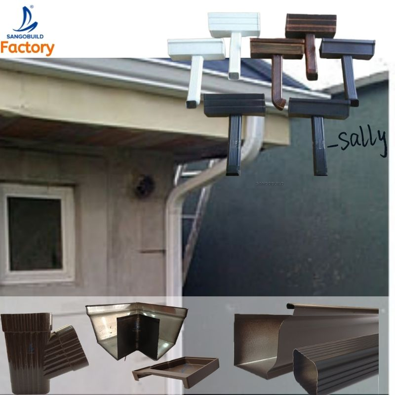 Easy to Install China Roof Gutter Rich Colors K Style Aluminum Gutter 6 Inch Rain Gutter for Modular Home Waterproof