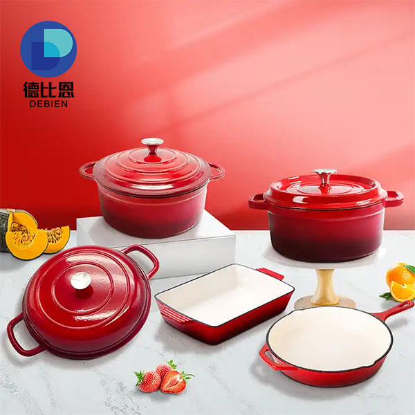 Chinese Non Stick Popular Cast Iron Enamel Cooking Pot Cookware Set of Cooking Pots