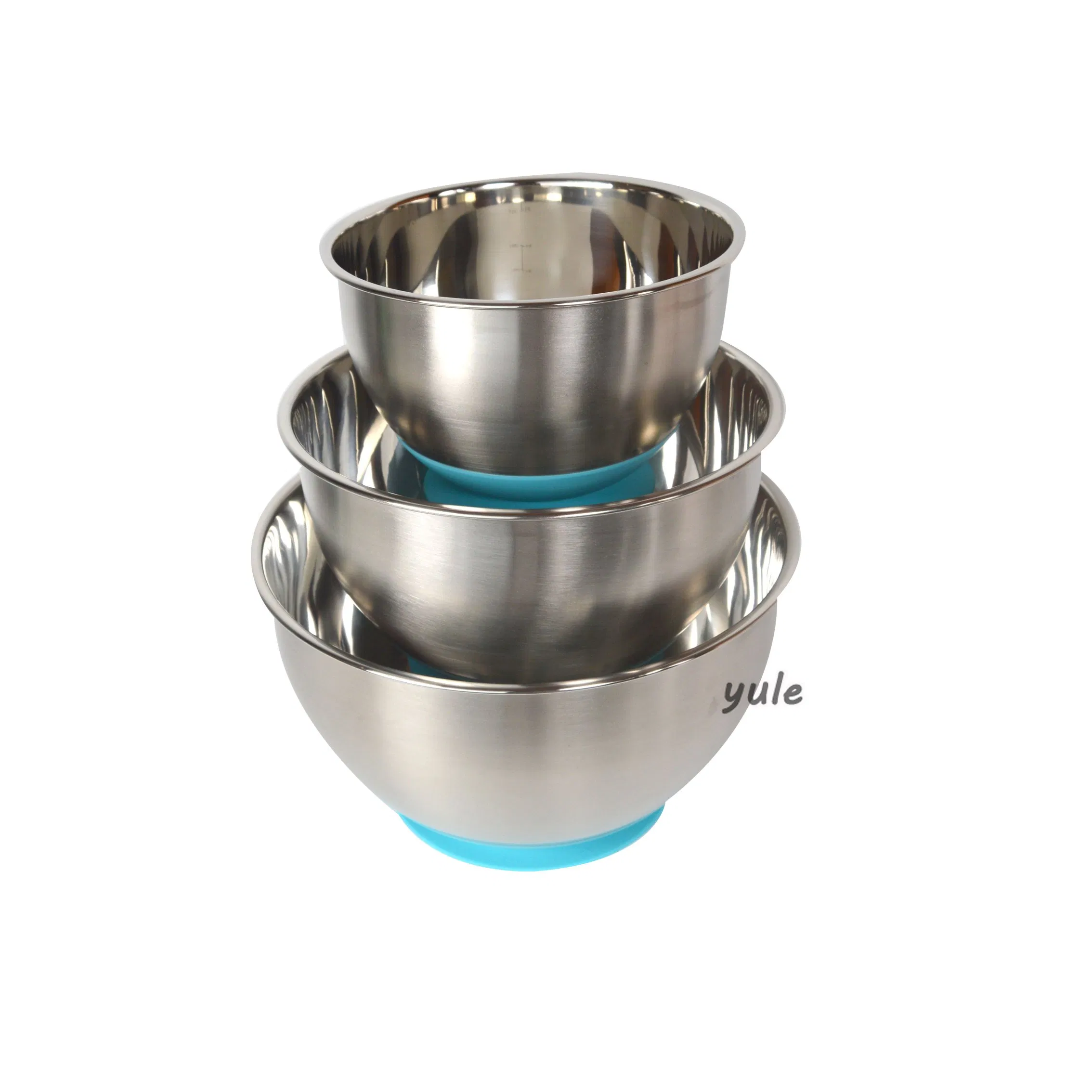 Suction Cup Silicone Bottom 3 PCS Nesting Mixing Bowl Set