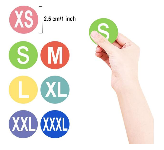 Cloth Size Adhesive Printed Sticker Thermal Label