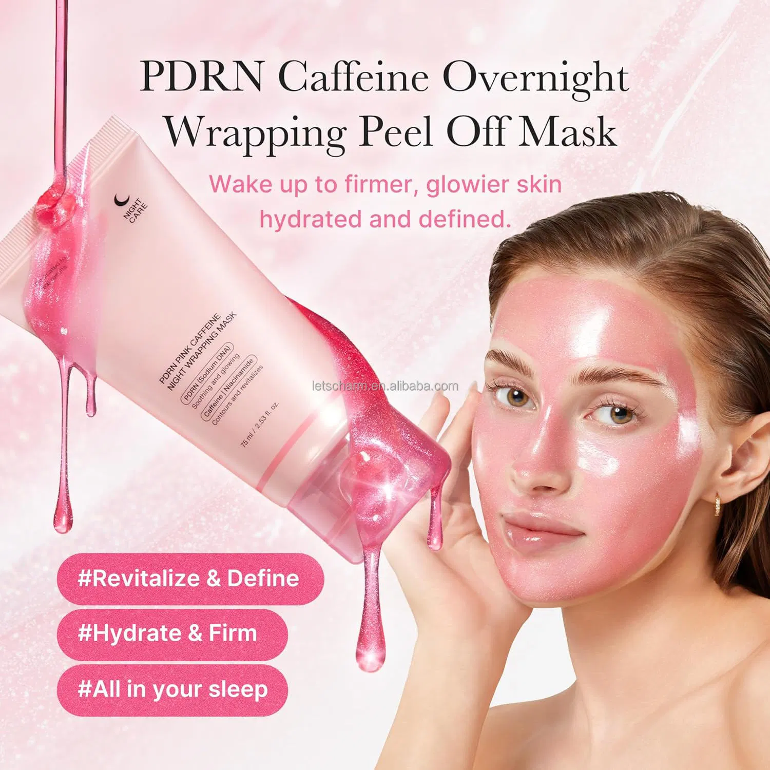 Ls061 Custom Pdrn Night Gel: Hydrating, Collagen-Boosting & Retinol-Based Care