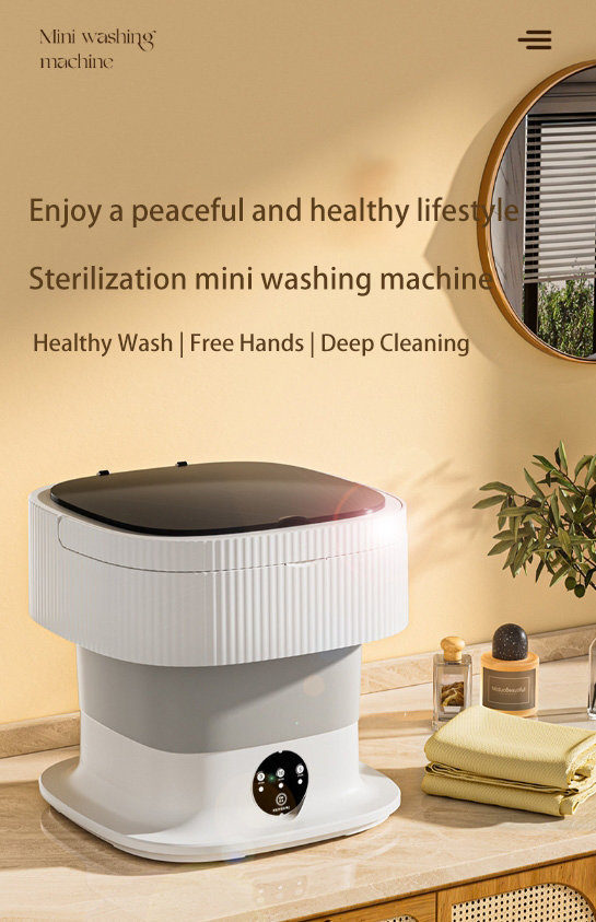 Folding Washing Machine 10L Portable Washing All-in-One Mini